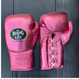 นวมชกมวย NBNL สีชมพูสดใส สำหรับฝึกซ้อมและแข่งขัน ทำจากหนังแท้ ระบายความชื้น แห้งเร็ว ระดับมืออาชีพ ปรับแต่งได้ พร้อมสายรัดข้อเท้า - Product Image 4