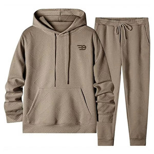 Conjunto Deportivo Informal de Invierno para Hombre con Capucha, 100% Algodón, Secado Rápido, Transpirable, Ecológico, para Entrenamiento, Running, Gimnasio - Product Image 1