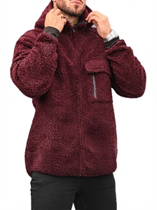 Wholesale Custom Unisex Sherpa Hoodie Spandex Polyester <b>Winter</b> <b>Fleece</b> Hooded Sweatshirt Breathable Eco Friendly Casual OEM - Product Image 4
