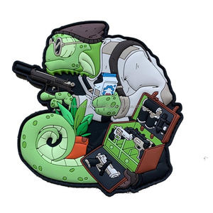 Nouveaux patchs en caoutchouc de transfert de chaleur personnalisés à la mode PVC Badges étiquettes toile imprimée Style à coudre tissu sergé fiable - Product Image 6