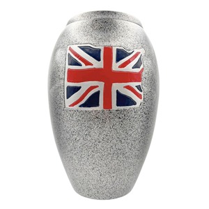 Urna Estilo Americano Grabada a Mano para Cenizas de Adultos, Acabado Esmaltado con Efecto Mármol, Color Blanco, Capacidad de 200 Pulgadas Cúbicas, Conmemorativa - Product Image 1