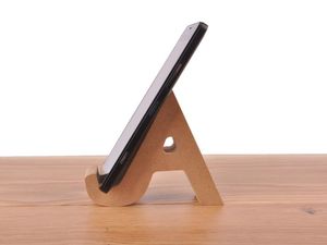 Wooden <b>Tablet</b> <b>Stand</b> Solid Wood Rectangle Shape Handmade Freestanding Modern Home Decoration - Product Image 6
