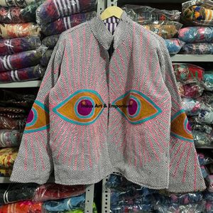 Chaqueta de algodón Suzani hecha a mano en India, chaqueta corta bordada a mano, abrigo unisex, chaqueta corta Suzani hecha a mano - Product Image 6