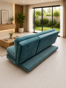 Canapé-lit carré moderne Smile 3 en 1, ensemble de canapé-lit convertible, salon d'hôtel, tissu haut de gamme, canapé écologique - Product Image 4