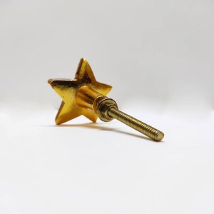 Wholesale Brass Cabinet <b>Knobs</b> Star <b>Drawer</b> Door Pulls Decorative Furniture Handles <b>Pink</b> and Golden <b>Knobs</b> - Product Image 4