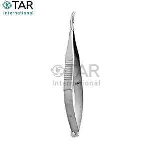 Portaagujas Castroviejo de cuerpo corto, curvado, de acero inoxidable, instrumentos médicos quirúrgicos, aprox. 115 mm, Control - Product Image 4