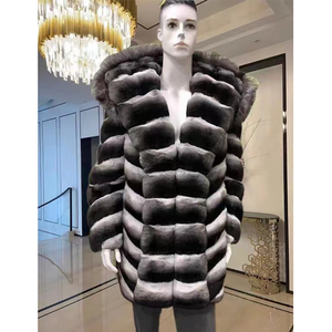 Winter Warmer Real Fur Coat for <b>Men</b> Genuine Fur <b>Jacket</b> with Mink <b>Velvet</b> Lining Inside Silver fox Fur Trim - Product Image 2
