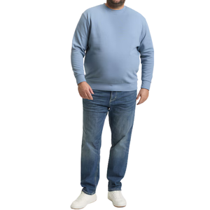 Suéter de Punto Transpirable a Cuadros para Hombre, Talla Grande, con Cuello Redondo, Diseño ODM - Product Image 3