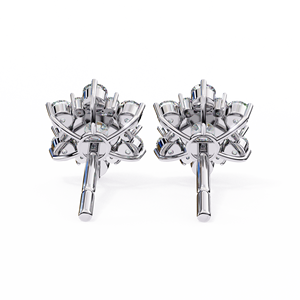 ต่างหูเพชรทรงกลมเพาะเลี้ยงในห้องปฏิบัติการ ดีไซน์เนอร์แฟชั่น ทอง 14K รับรองโดย IGI เหมาะสำหรับเป็นของขวัญในงานปาร์ตี้และวันครบรอบ - Product Image 5