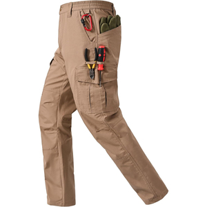 Pantalons de travail durables, panneaux de genou renforcés, vêtements de travail industriels, usine - Product Image 1