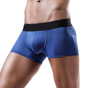 Ropa Interior Clásica de Color Sólido con Logotipo Personalizado para Hombre, Calzoncillos Elásticos de Alta Calidad al por Mayor - Product Image 1