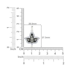 Collier en argent sterling émaillé noir avec pendentif feuille et cristal blanc, bijou élégant pour femme, accessoire de mode, cadeau, usage quotidien - Product Image 3