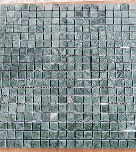 Atractivo 300x300mm mármol verde indio pulido piedra mosaico azulejos Hotel cocina Backsplash baño pared revestimiento suelo - Product Image 4