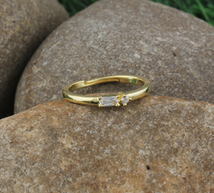 Wholesale Gold Plated 925 Sterling <b>Silver</b> CZ Band <b>Ring</b> High Polished <b>Plain</b> Wedding Band Minimalist Unisex Stackable <b>Ring</b> - Product Image 2