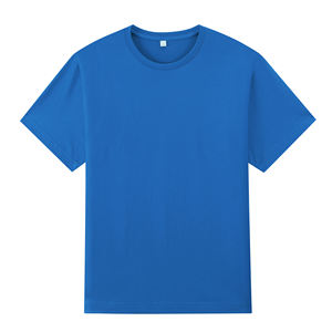 200g <b>100</b>% Cotton <b>Polyester</b> Men's and Women's Summer Vintage Eco-Friendly Quick Dry Short Sleeve Round-Neck Knitted T-<b>Shirt</b> - Product Image 6