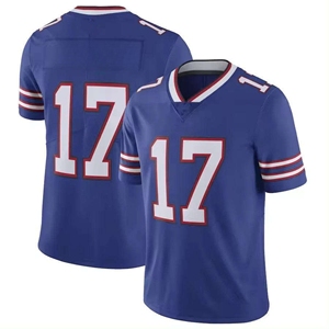 Maillot de football américain personnalisé, col en V, manches courtes, évacuation de l'humidité, 100 % polyester, impression des numéros d'équipe, pour hommes adultes, blanc, bleu, rouge - Product Image 2