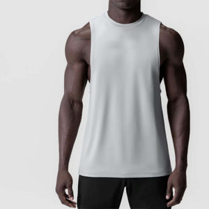 Camiseta sin Mangas Transpirable, Ecológica y de Secado Rápido, de Poliéster/Algodón, para Gimnasio, Deportes, Entrenamiento Activo, Ropa Casual de Playa, con Servicio OEM - Product Image 5