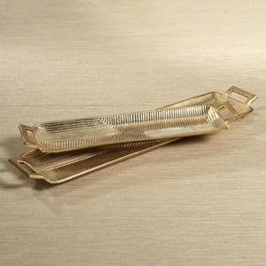 Luxury <b>Trays</b> & Dishes <b>Table</b> Decoration Metal Serving <b>Tray</b> Handmade Gold Finish Decorative <b>Trays</b> Gift Sets Wedding Decor Items - Product Image 1