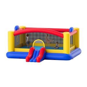 Château gonflable de haute qualité pour l'extérieur, 177x173x80 pouces, aire de jeux, trampoline, trampoline à sauter, toboggan pour la famille - Product Image 1