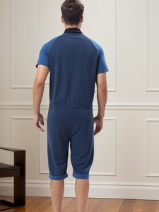 Combinaison unisexe à fermeture éclair sur le devant, pour le yoga et l'entraînement, 100% coton, séchage rapide, respirante, fabriquée au Bangladesh - Product Image 4