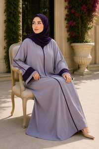 Abaya Nida de Dubaï haut de gamme à devant ouvert, vêtement musulman traditionnel, robe longue islamique élégante, tenue modeste, couleurs personnalisées, vente en gros - Product Image 6