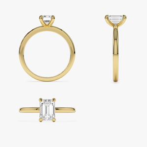 Anillo de Compromiso con Diamante Corte Pera para Mujer, Oro Sólido de 18K, Estilo Clásico, Diamante Blanco Natural Certificado por GIA - Product Image 4