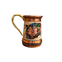 Mug en cuivre fait main de style américain VintageLuxe avec finition Prime Glow, étanche et résistant à la chaleur, taille personnalisée disponible