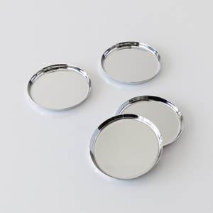 Modern Iron Metal Drink Coasters With Protective <b>Pads</b> For Coffee Table Office <b>Desk</b> Home Decoration - Product Image 2