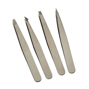 Ensemble de pinces à sourcils en acier inoxydable de couleur personnalisée, outils professionnels de toilettage des cils à pointe inclinée - Product Image 6