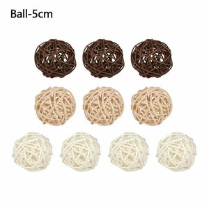 Boules décoratives en rotin naturel pour guirlandes de Noël, centres de table de mariage et projets d'artisanat DIY – Vente en gros - Product Image 3