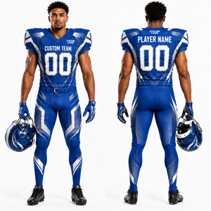 Moisturewicking American Football Uniform Jersey Pants Set Quickdry Polyester Mesh <b>Athletic</b> Personalized Sublimation Embroidered - Product Image 5
