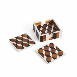 แผ่นรองแก้วและแผ่นรองจานแบบฝังลายกระดูกสไตล์คลาสสิก - Product Image 3