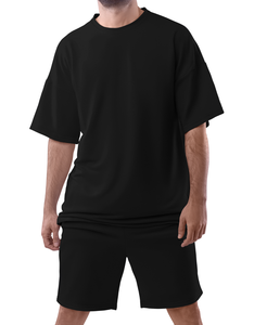 T-shirt oversize à épaules tombantes 100% coton T-shirt à manches courtes et col rond Grande taille pour homme à épaules tombantes - Product Image 5