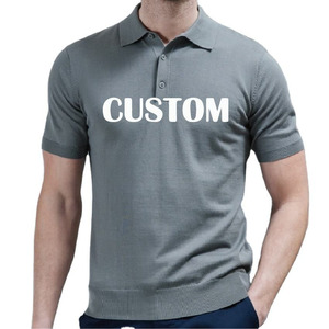 Suéter de Punto Elástico de Alta Calidad para Hombre, Manga Corta, Estampado, Secado Rápido, Informal - Product Image 1