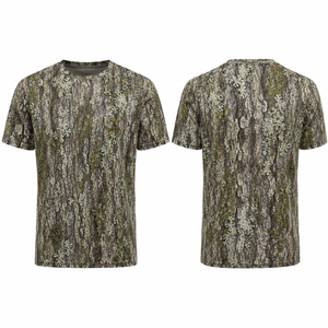 Camisa de Caza de Manga Larga para Hombre, Camuflaje con Estampado de Corteza de Árbol, Transpirable, de Secado Rápido, Poliéster, Informal, para Verano y Actividades al Aire Libre - Product Image 1