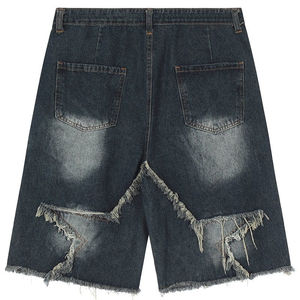 Shorts en jean déchirés respirants pour hommes, style mode, à prix abordable, vente en gros, personnalisation possible - Product Image 2