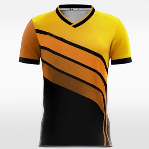 เสื้อฟุตบอลผู้ชายสไตล์ใหม่ลดราคาพิเศษ ผ้าโพลีเอสเตอร์ 100% ระบายอากาศได้ดี แห้งเร็ว น้ำหนักเบา คอกลม แขนสั้น รับสกรีนชื่อทีม - Product Image 5