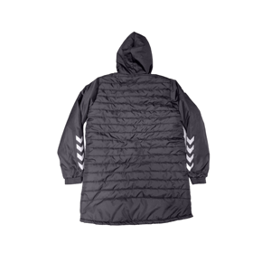 <b>Men's</b> <b>Long</b> Hooded Puffer <b>Jacket</b> With Reflective Stripes Windproof Thick Polyester Winter Casual Coat - Product Image 1