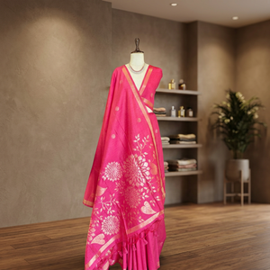 Latest Designer <b>Women</b> Silk Zari Weaving <b>Saree</b> <b>For</b> All Occasions Wedding Wear From Indian Supplier Available at Wholesale Price - Product Image 5