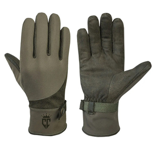 Full Finger <b>Leather</b> Shooting Gloves With Adjustable <b>Wrist</b> <b>Strap</b> Heavy Duty Shooting Gloves For Outdoor Use - Product Image 1