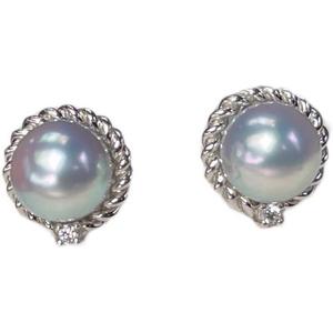 Pendientes de Plata de Ley 925 BlueRose, Diseño de Espiral, Familia M, Girasol, Japón, Zhenduo, Mahua, Perla Marina Japonesa - Product Image 5