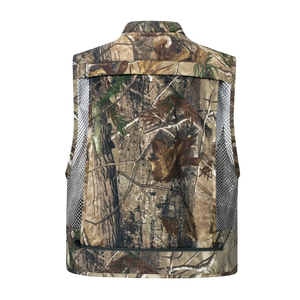 Gilet de pêche multifonctionnel en maille pour l'extérieur, imperméable, multi-poches, avec design de sublimation forestière - Product Image 3