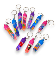 Porte-clés en acrylique liquide avec impression UV, design rectangulaire durable pour souvenirs promotionnels et cadeaux
