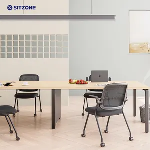 Reposabrazos plegable estilo espada Sitzone, silla de estudiante escolar apilable con tableta de escritura, silla de entrenamiento para conferencias de oficina