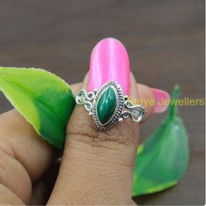 Bague en malachite, bague en argent sterling 925, pierre verte pour femme, bague de fiançailles, bijoux en malachite par le fabricant au meilleur prix - Product Image 3