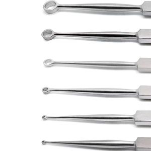 Stainless Steel Bone Curette Set Surgical Orthopedic <b>Ring</b> Curette Instrument Kit BY QASIDEN INSTRUMENTS - Product Image 1