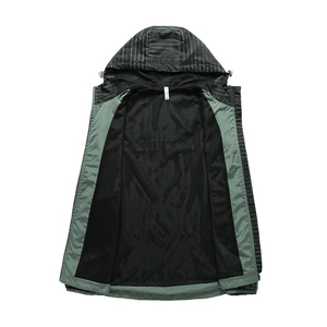 Two Tone Lightweight Packable Windproof Running Jackets Wholesale Custom Logo Print Hooded Windbreaker Bulk Gym Wear 2 Piece Set - Product Image 3
