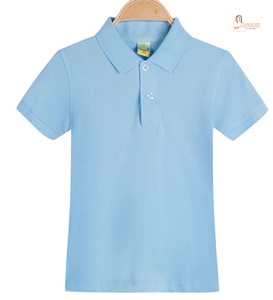 Camiseta Polo Infantil Personalizada de Manga Corta, Tejida, Lisa, Informal, para Niños y Niñas - Product Image 1