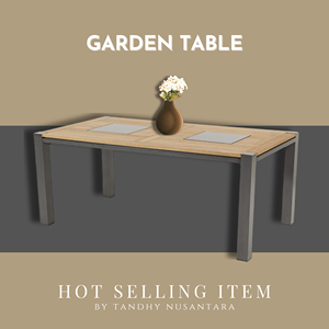 Mesa de Jardín de Madera Maciza de Teca con Patas de Metal, Resistente al Agua, Fácil de Transportar, de Alta Calidad, Precio al por Mayor, Tendencia en Indonesia - Product Image 6