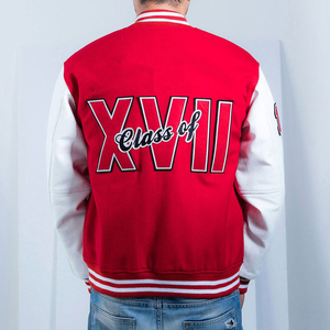 Varsity Jacket Custom Logo Custom Chenille Embroidery Leather Sleeve Baseball Letterman Outdoor Bomber Jumper Jacket Lettermen J - Product Image 6